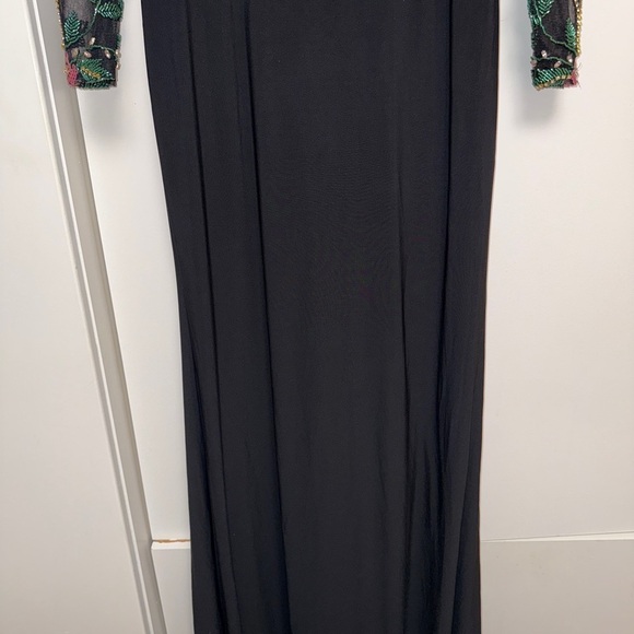 NWT | Mac Duggal 67870 Beaded Illusion High Neck Trumpet Gown Size 4 - Picture 7 of 14